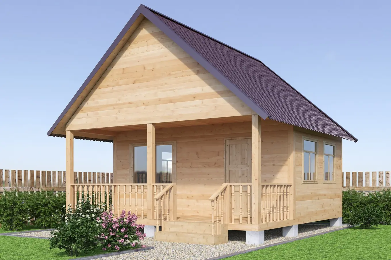 domek ogrodowy z tarasem