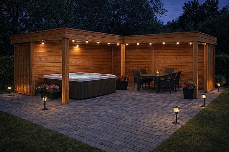 altana ogrodowa narożna